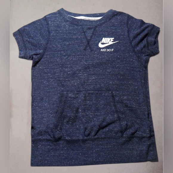 Nike Vintage Youth Small 6/7 Tshirt Capris & Shorts Heather Blue Bundle Set - Picture 3 of 12